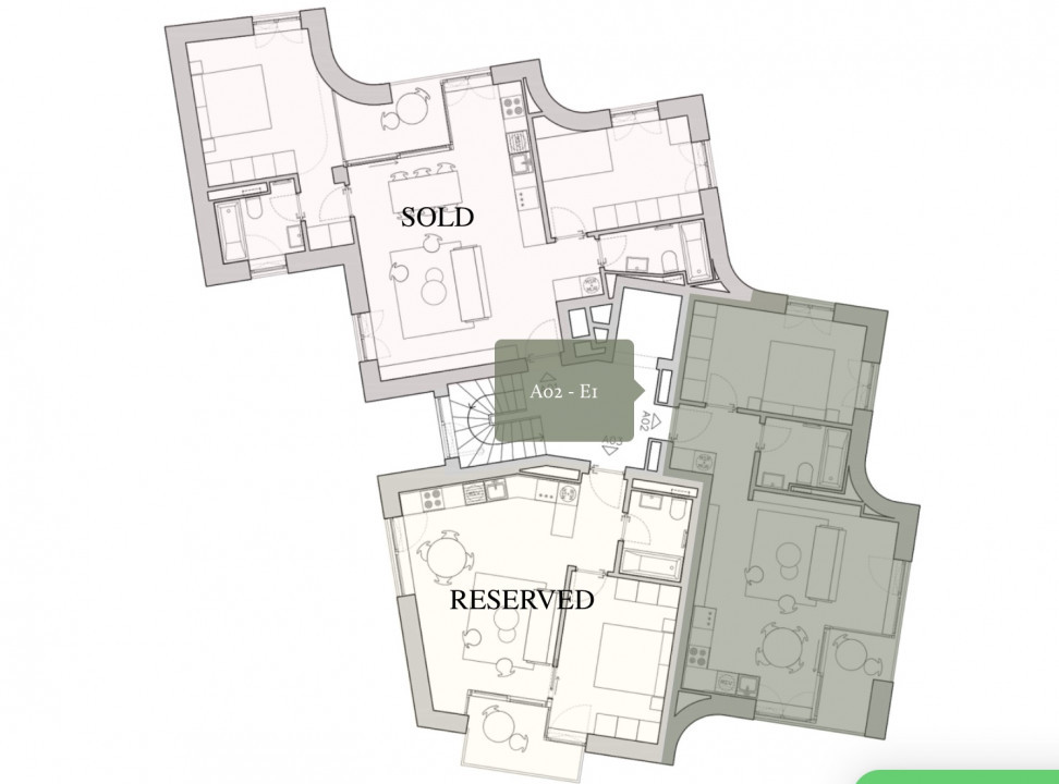 Apartament cu 2 camere de vanzare in bloc boutique